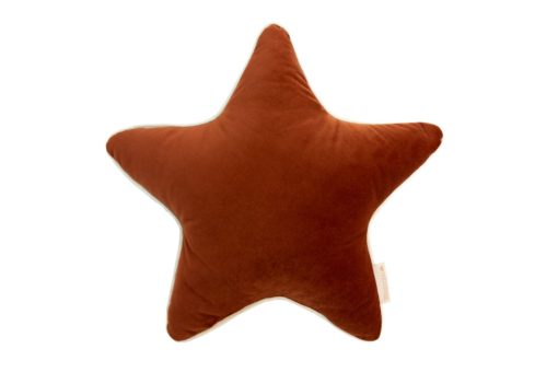 coussin velours star brun savanna nobodinoz