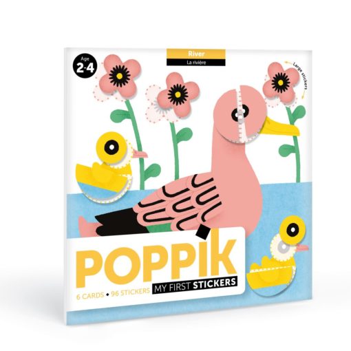 cartes gommettes rivière poppik