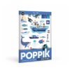 mini poster sticker bleu poppik