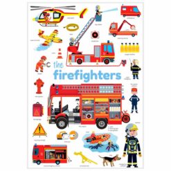 mini poster sticker pompiers poppik
