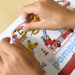 mini poster sticker pompiers poppik