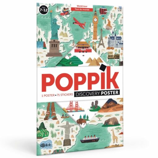 poster stickers tour du monde poppik