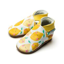 chaussons en cuir citrons inch blue