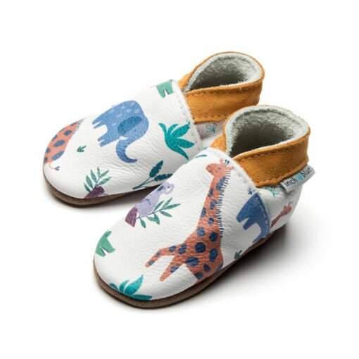 chaussons en cuir safari inch blue