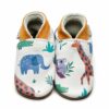 chaussons en cuir safari inch blue