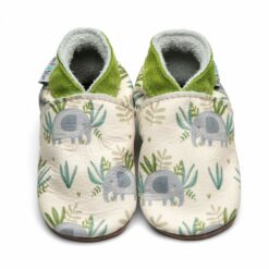 chaussons en cuir éléphant inch blue