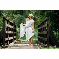 écharpe de portage linen silver wildness little frog