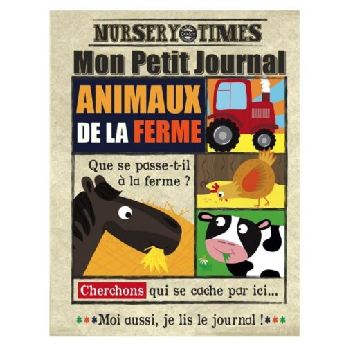 journal tissu animaux ferme crinkly