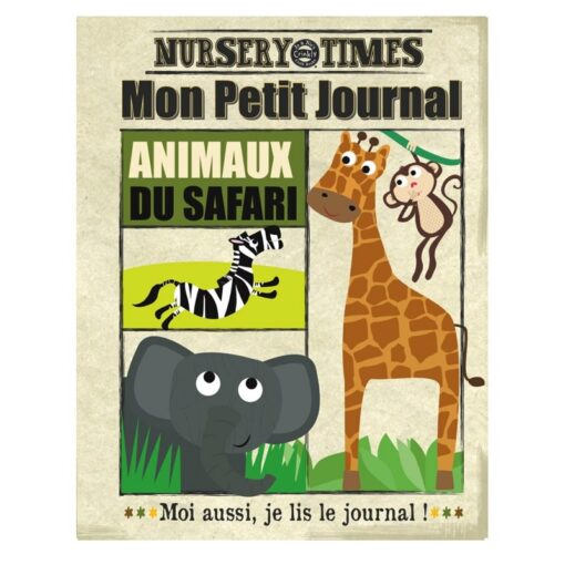 journal tissu animaux safari crinkly