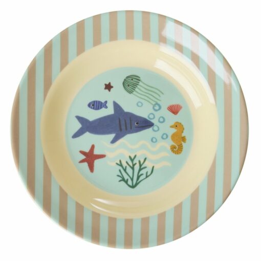assiette creuse océan bleu rice