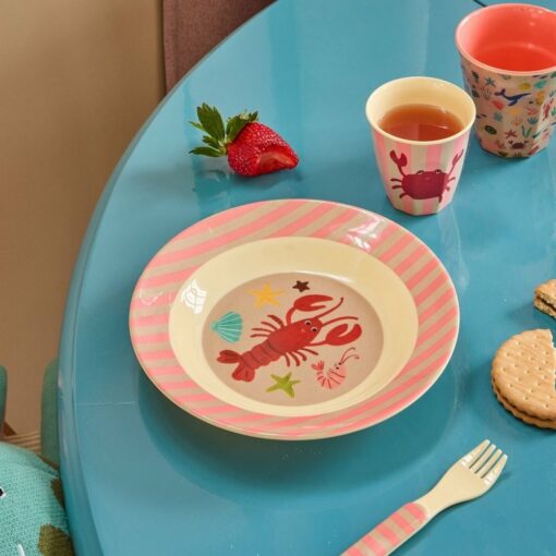 assiette creuse océan corail rice